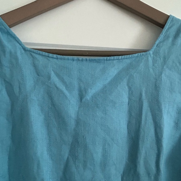 Madison Studio Linen Sleeveless Top Blue Size L - Picture 8 of 11